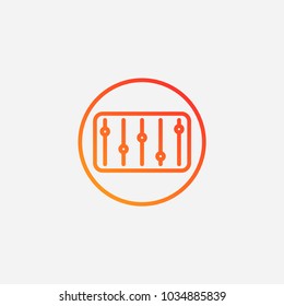 Outline equalizer icon.gradient illustration isolated vector sign symbol