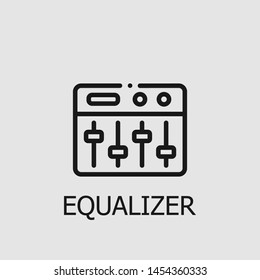 Outline equalizer vector icon. Equalizer illustration for web, mobile apps, design. Equalizer vector symbol.