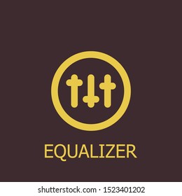 Outline equalizer vector icon. Equalizer illustration for web, mobile apps, design. Equalizer vector symbol.