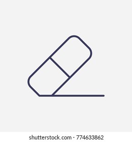 Outline eraser icon illustration vector symbol