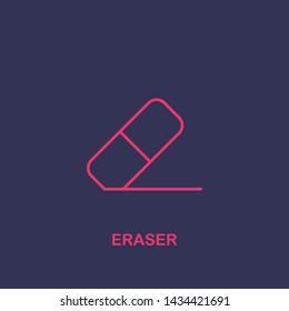 Outline eraser icon.eraser vector illustration. Symbol for web and mobile