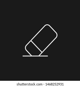 Outline eraser vector icon. Eraser illustration for web, mobile apps, design. Eraser vector symbol.