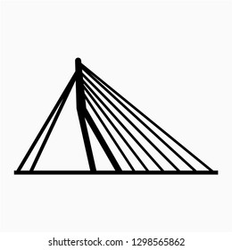 Outline Erasmus Bridge Vector Icon