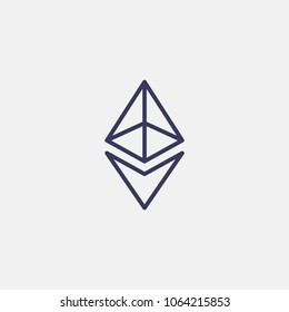 Outline ethereum icon illustration vector symbol