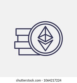 Outline ethereum icon illustration vector symbol
