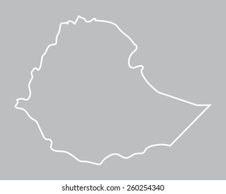 outline of Ethiopia map