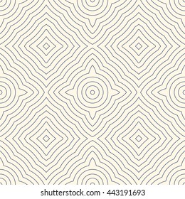 Outline ethnic abstract background. Seamless pattern with symmetric geometric ornament. Can be used for coloring books and pages for kids and adults, textile print, page fill. Vector illustration