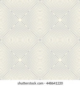 Outline ethnic abstract background. Seamless pattern with symmetric geometric ornament. Can be used for coloring books and pages, textile print, page fill. Vector illustration