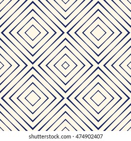 Outline ethnic abstract background. Seamless pattern with symmetric geometric ornament. Can be used for coloring books and pages, textile print, page fill. Vector illustration