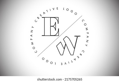 Outline Ew E W Letter Logo Stock Vector (Royalty Free) 2175705265 ...