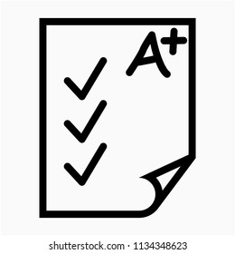Outline examination pixel perfect vector icon
