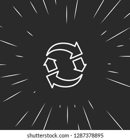 Outline exchange home icon illustration isolated vector sign symbol