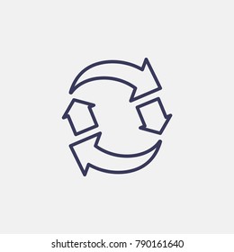 Outline exchange home icon illustration isolated vector sign symbol
