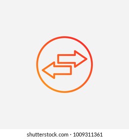 Outline exchange icon. gradient illustration isolated vector sign symbol