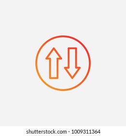 Outline exchange icon. gradient illustration isolated vector sign symbol