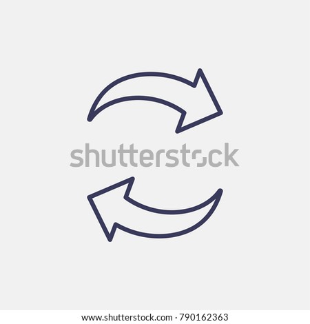 Outline exchange icon illustration isolated vector sign symbol