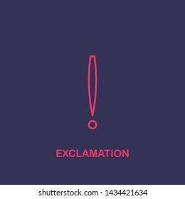 Outline exclamation icon.exclamation vector illustration. Symbol for web and mobile