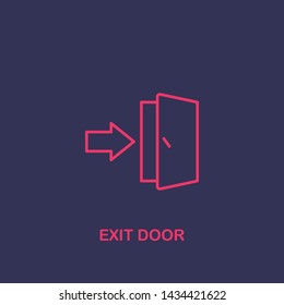 Outline exit door icon.exit door vector illustration. Symbol for web and mobile