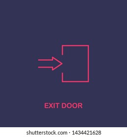 Outline exit door icon.exit door vector illustration. Symbol for web and mobile