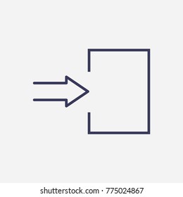 Outline exit icon illustration vector symbol