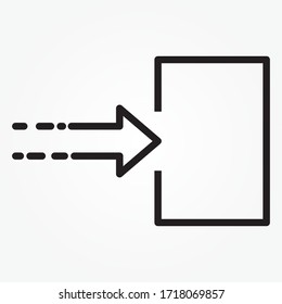outline exit icon vector illustration