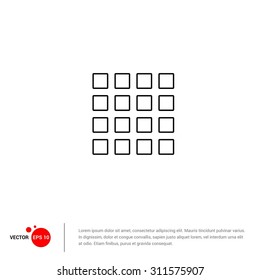 Outline expand menu Icon, Vector Illustration, Flat pictogram icon