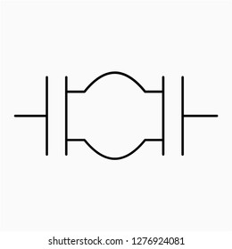 Outline expansion joint symbol vector icon