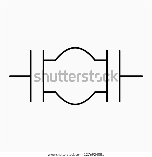 Outline Expansion Joint Symbol Vector Icon Stock Vector (Royalty Free