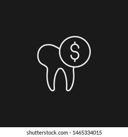 Outline expense vector icon. Expense illustration for web, mobile apps, design. Expense vector symbol.