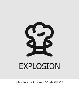 Outline explosion vector icon. Explosion illustration for web, mobile apps, design. Explosion vector symbol.