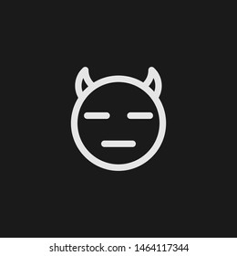 Outline expressionless vector icon. Expressionless illustration for web, mobile apps, design. Expressionless vector symbol.
