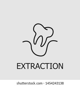 Outline extraction vector icon. Extraction illustration for web, mobile apps, design. Extraction vector symbol.