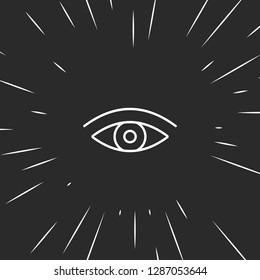 Outline eye icon illustration isolated vector sign symbol