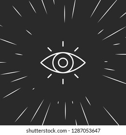 Outline eye icon illustration isolated vector sign symbol