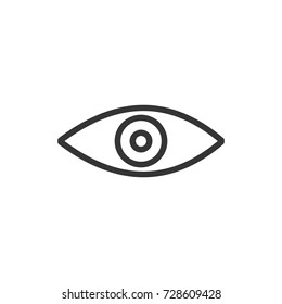Outline eye  icon illustration vector symbol