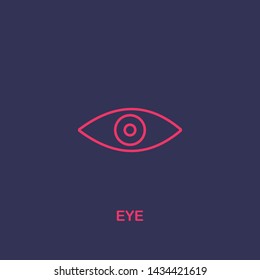 Outline eye icon.eye vector illustration. Symbol for web and mobile