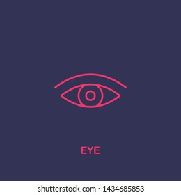 Outline eye icon.eye vector illustration. Symbol for web and mobile