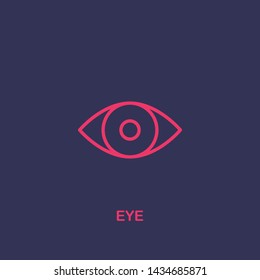 Outline eye icon.eye vector illustration. Symbol for web and mobile
