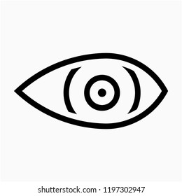Outline eye pixel perfect vector icon