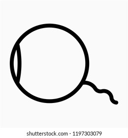 Outline eye pixel perfect vector icon