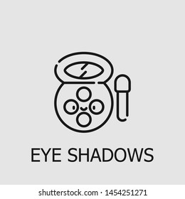 Outline eye shadows vector icon. Eye shadows illustration for web, mobile apps, design. Eye shadows vector symbol.
