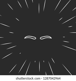 Outline eyebrow icon illustration isolated vector sign symbol