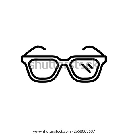 Outline eyeglasses with thick frames lenses eyewear spectacle