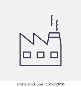 Outline factory icon illustration vector symbol