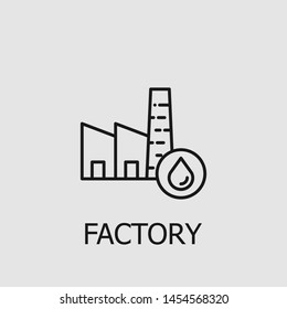 Outline factory vector icon. Factory illustration for web, mobile apps, design. Factory vector symbol.