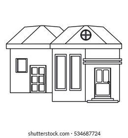 outline family house exterior concept