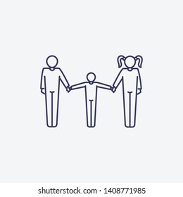 	
Outline family icon illustration. isolated vector sign symbol