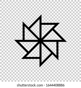 outline fan icon  flat vector on transparent background