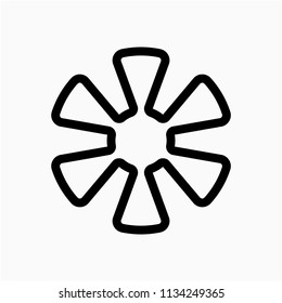 Outline Fan pixel perfect vector icon