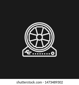Outline fan vector icon. Fan illustration for web, mobile apps, design. Fan vector symbol.